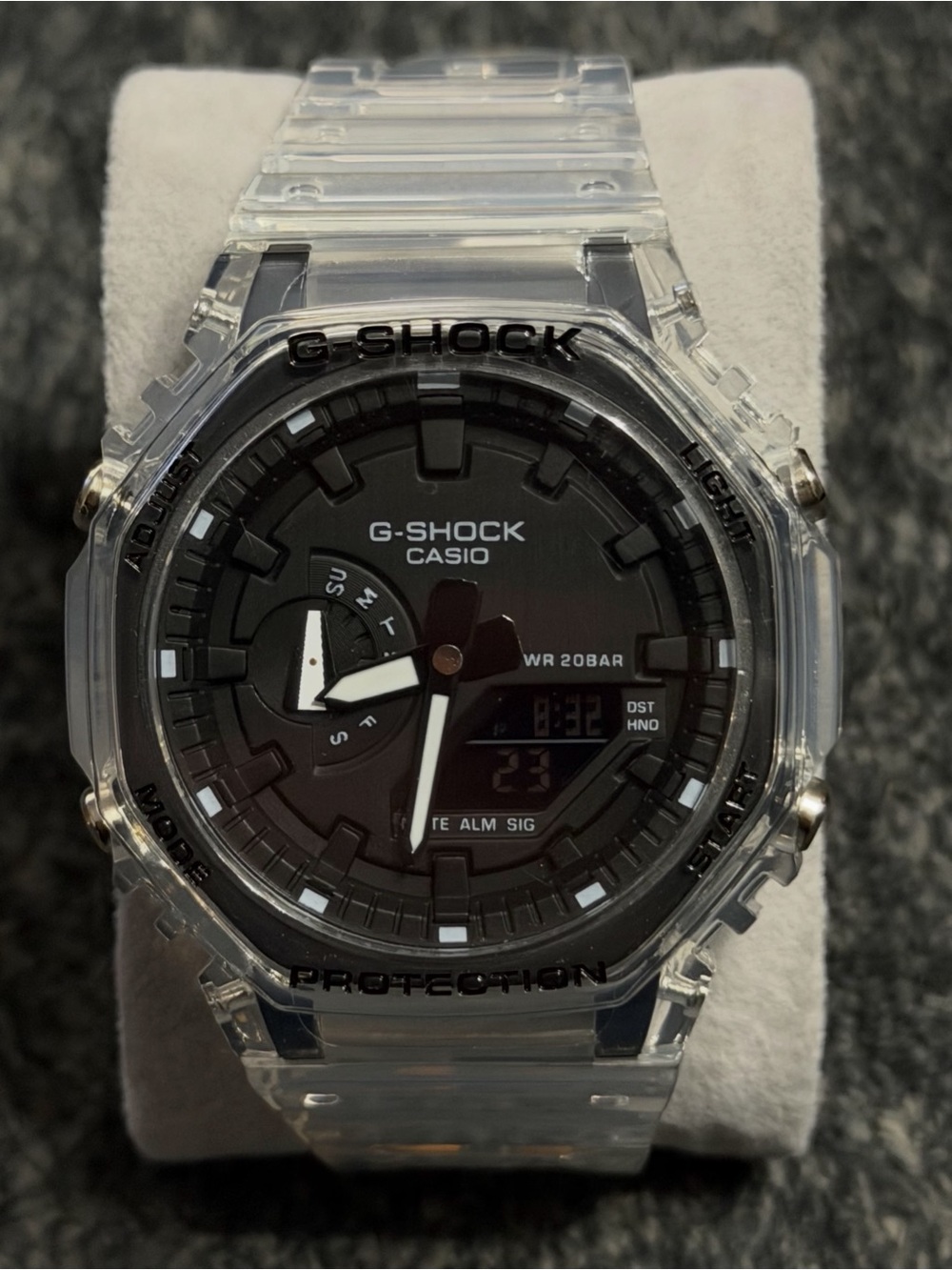 Casio G-Shock Transparent Band Black Dial Watch